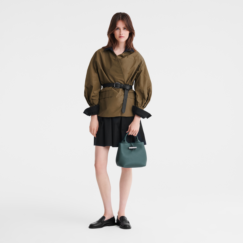 Longchamp Le Roseau Bolso Con Asa Superior S Cuero - Cedro