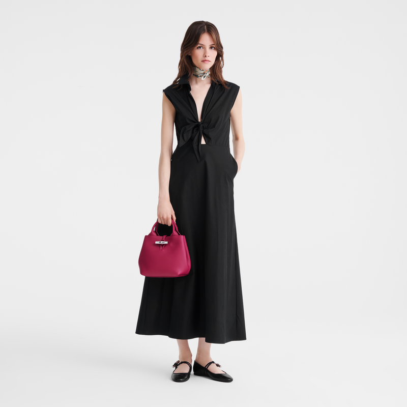 Longchamp Le Roseau Bolso Con Asa Superior S Cuero - Remolacha