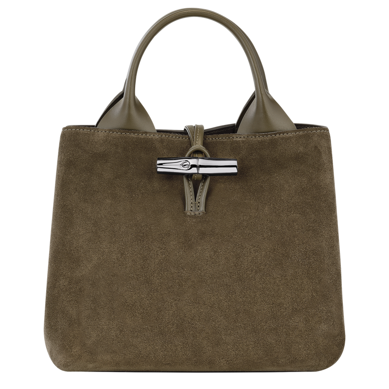 Longchamp Le Roseau Bolso con asa superior S Cuero - Verde Oliva