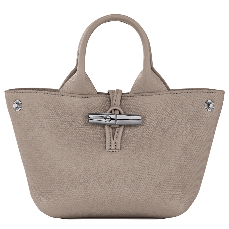 Longchamp Le Roseau Bolso Con Asa Superior XS Cuero - Arcilla