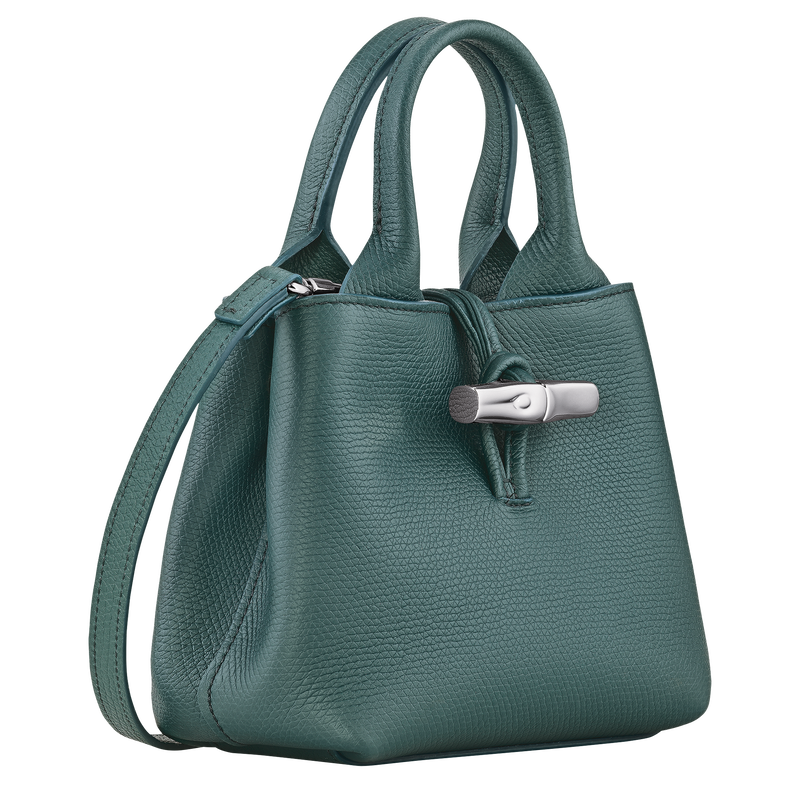 Longchamp Le Roseau Bolso Con Asa Superior XS Cuero - Cedro
