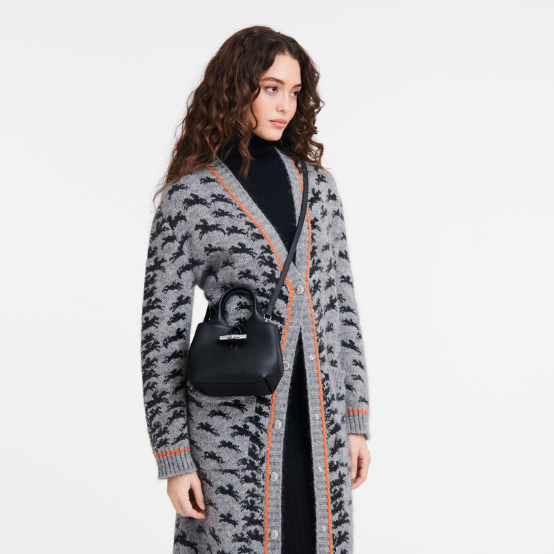 Longchamp Le Roseau Bolso Con Asa Superior XS Cuero - Negro