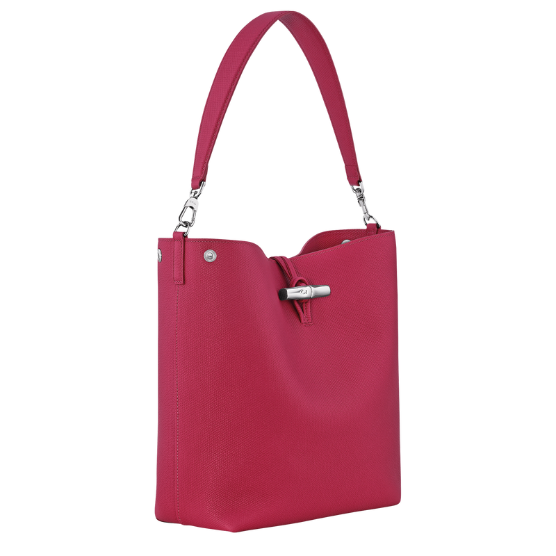 Longchamp Le Roseau Bolso De Hombro M Cuero - Remolacha
