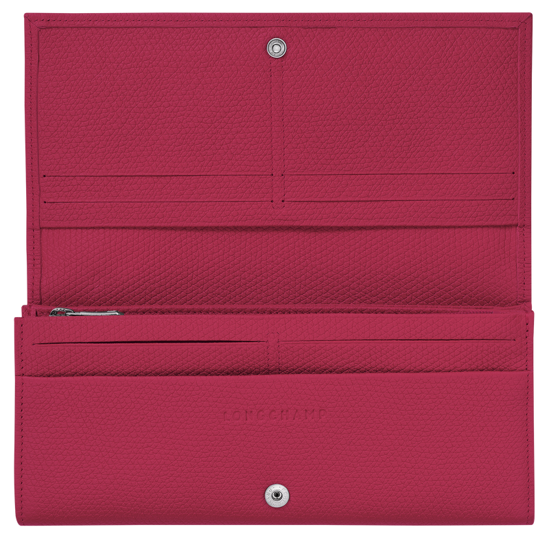 Longchamp Le Roseau Cartera Con Solapa Cuero - Remolacha