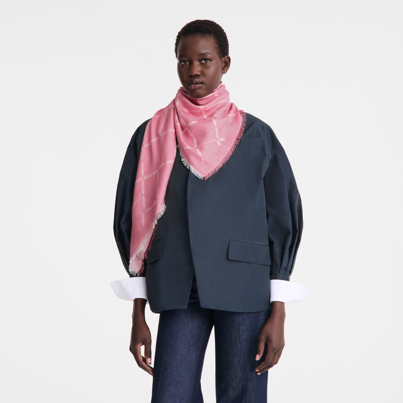 Longchamp Le Roseau Estolas Mezcla De Algodón - Malvavisco