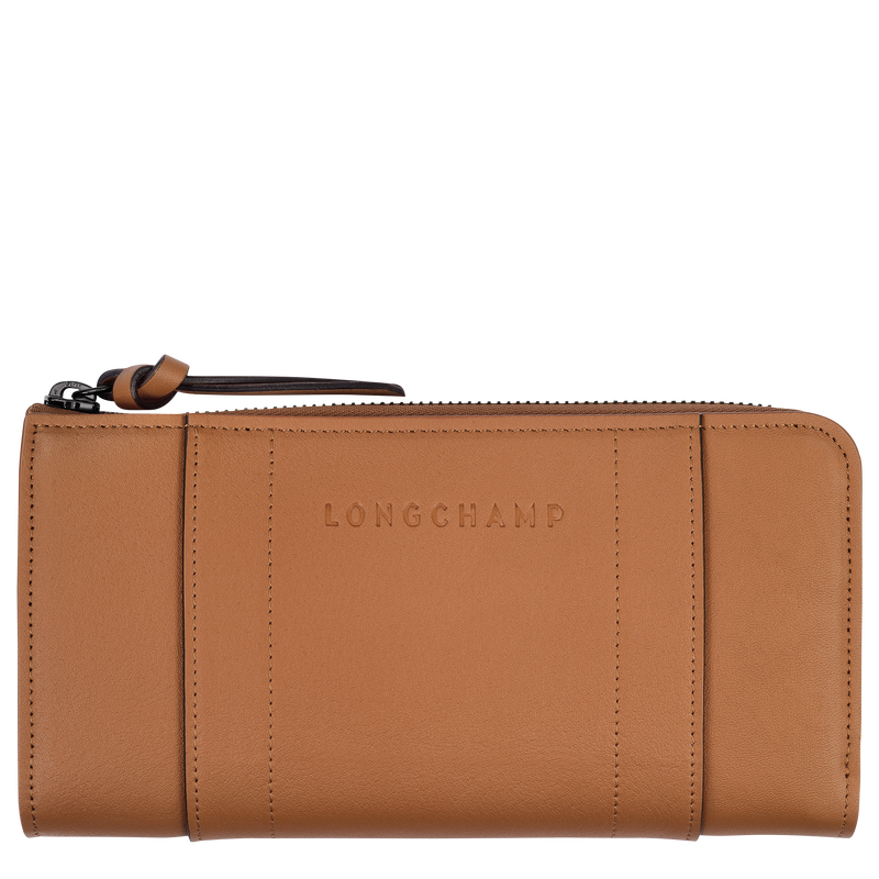 Longchamp Longchamp 3D Cartera con cremallera Cuero - Natural