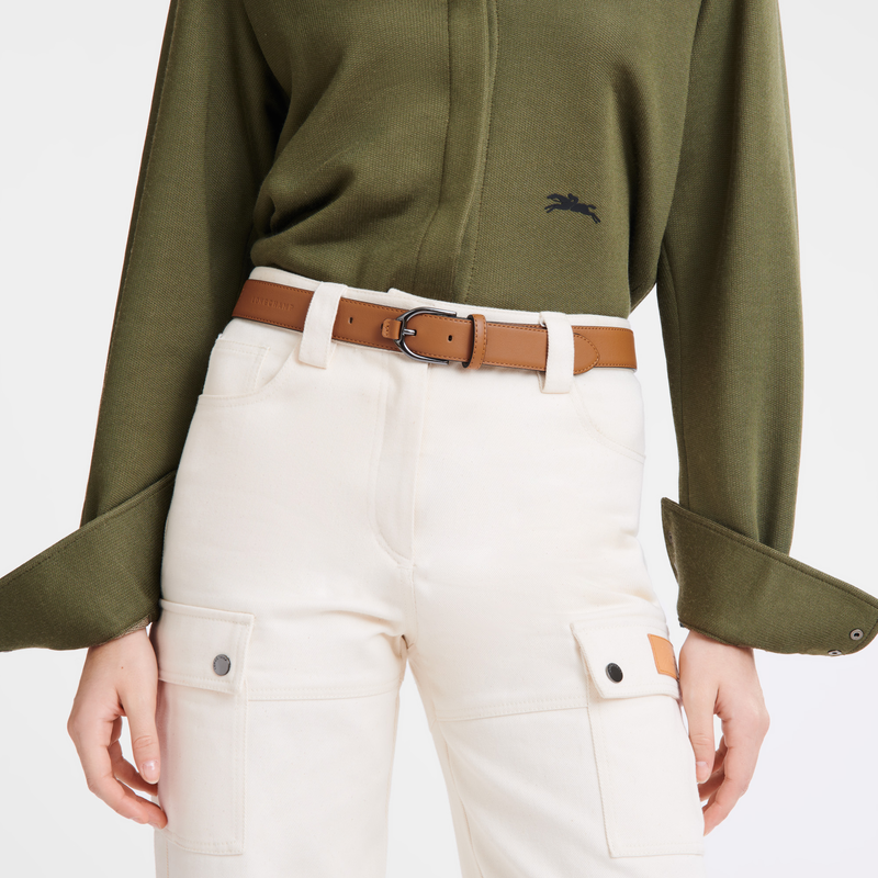 Longchamp Longchamp 3D Cinturón De Mujer Cuero - Natural