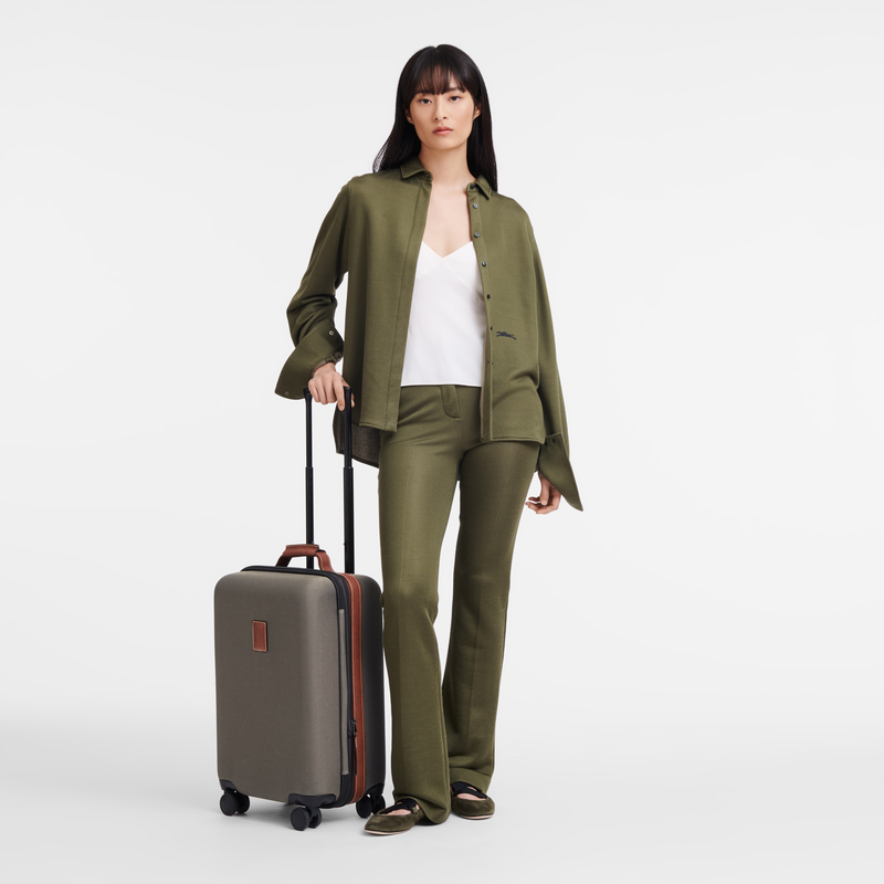 Longchamp Boxford Maleta S Lona Reciclada - Marrón