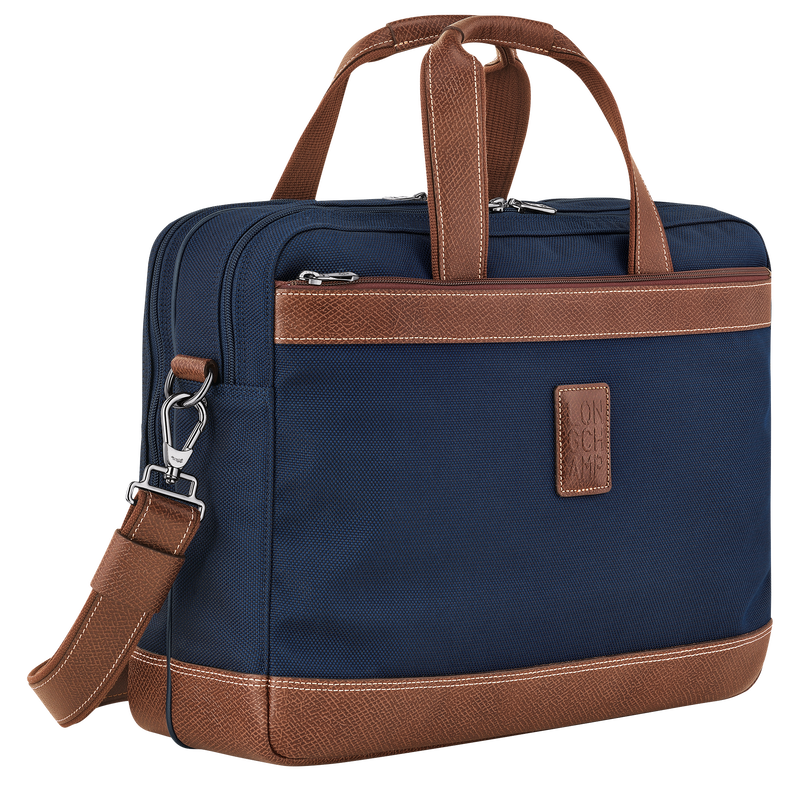 Longchamp Boxford Maletín L Lona Reciclada - Azul