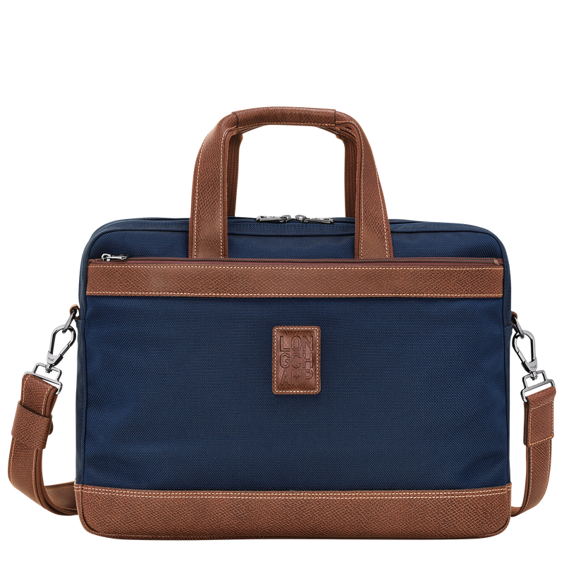 Longchamp Boxford Maletín L Lona reciclada - Azul