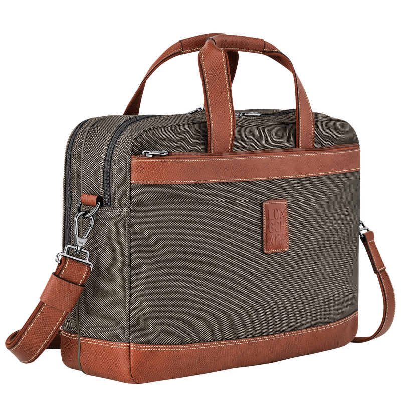 Longchamp Boxford Maletín L Lona Reciclada - Marrón