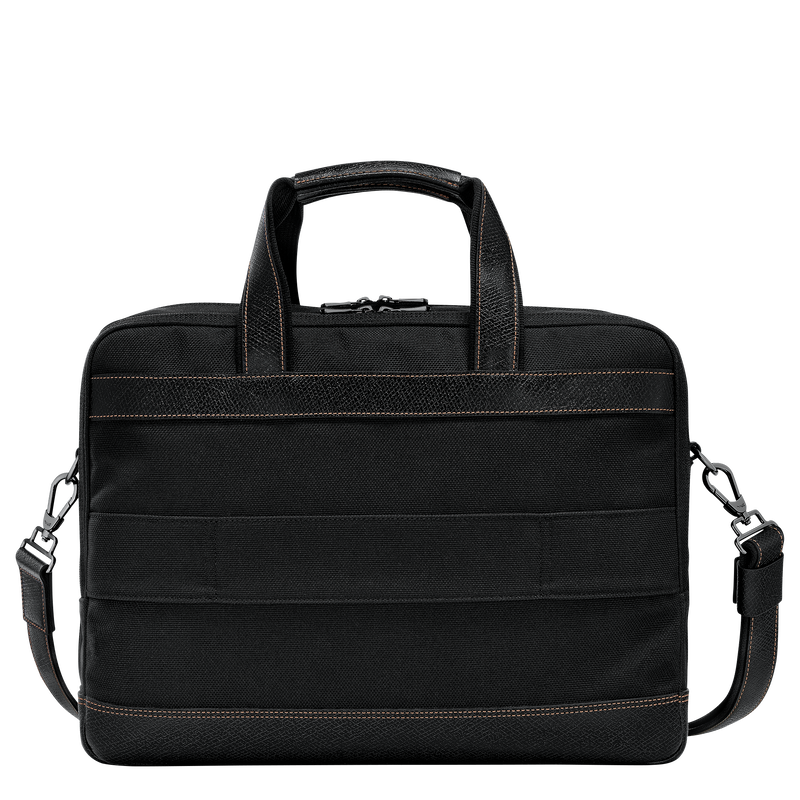 Longchamp Boxford Maletín L Lona Reciclada - Negro