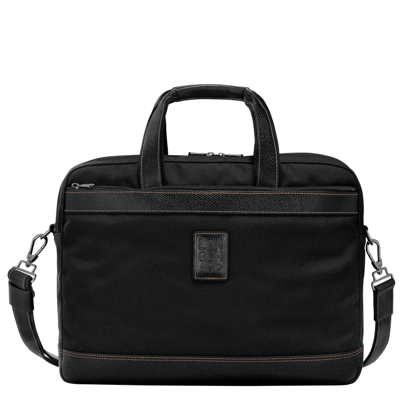 Longchamp Boxford Maletín L Lona reciclada - Negro