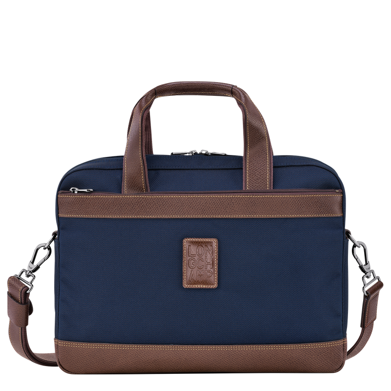 Longchamp Boxford Maletín S Lona reciclada - Azul