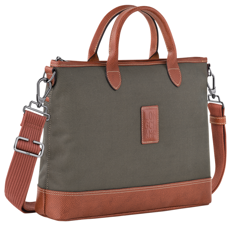 Longchamp Boxford Maletín S Lona Reciclada - Marrón