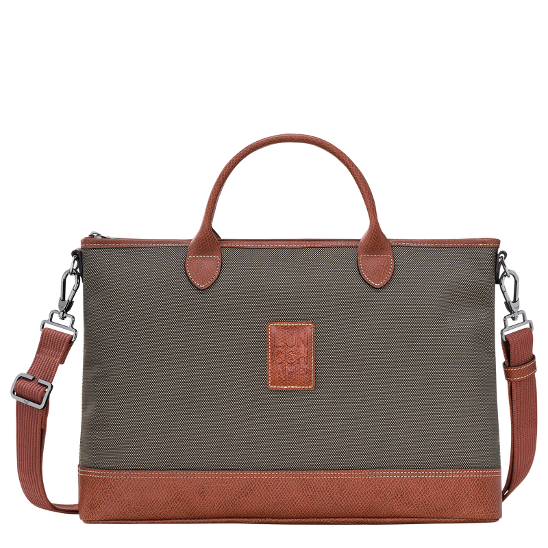 Longchamp Boxford Maletín S Lona reciclada - Marrón