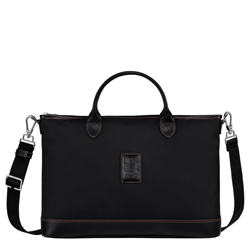 Longchamp Boxford Maletín S Lona reciclada - Negro