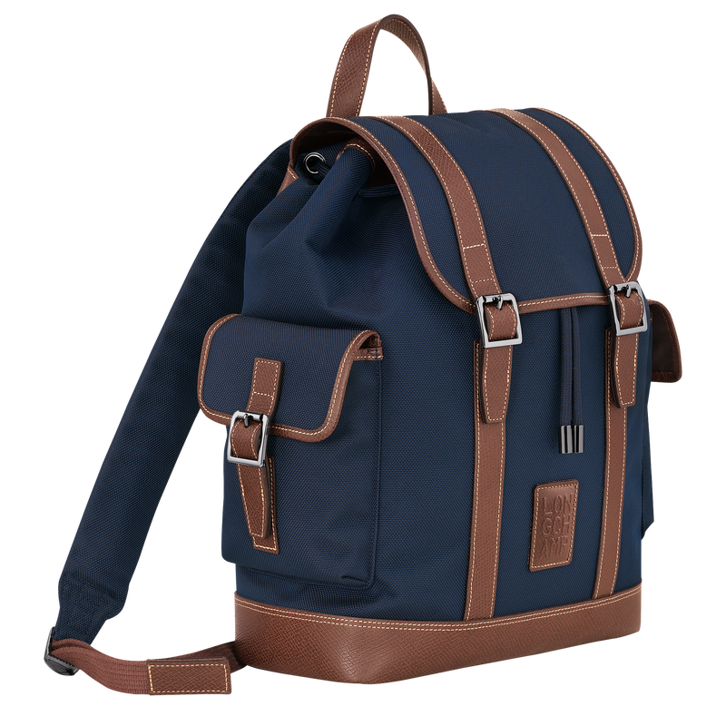 Longchamp Boxford Mochila Lona Reciclada - Azul