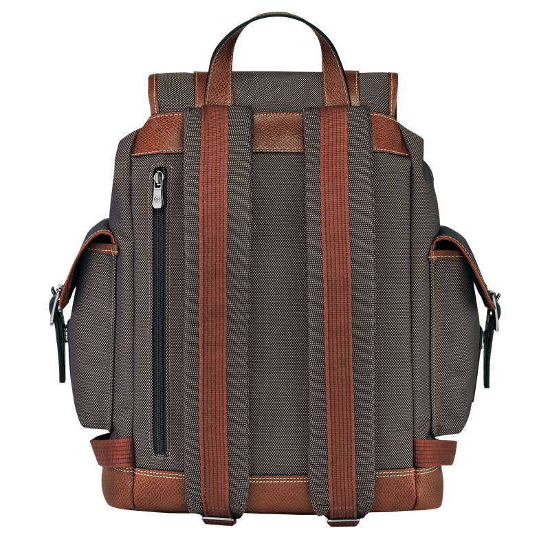 Longchamp Boxford Mochila Lona Reciclada - Marrón