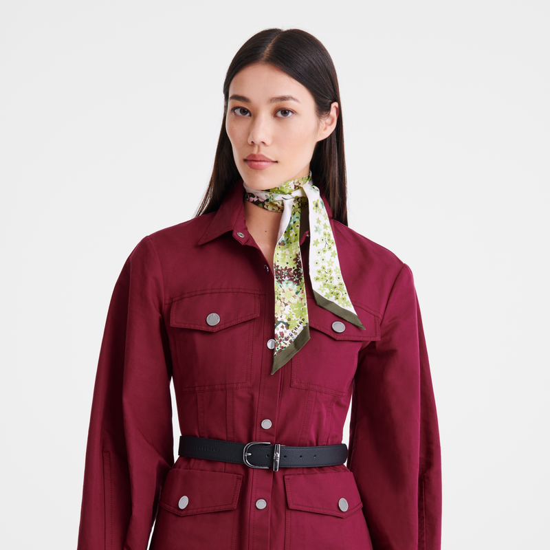 Longchamp Collier De Fleurs Banda Seda - Alcachofa