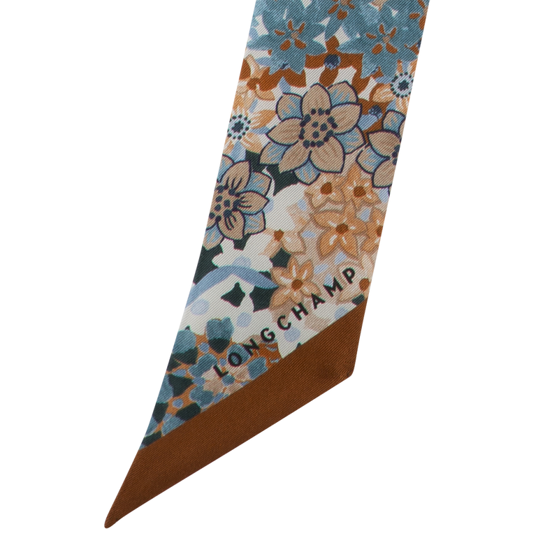 Longchamp Collier De Fleurs Banda Seda - Corteza