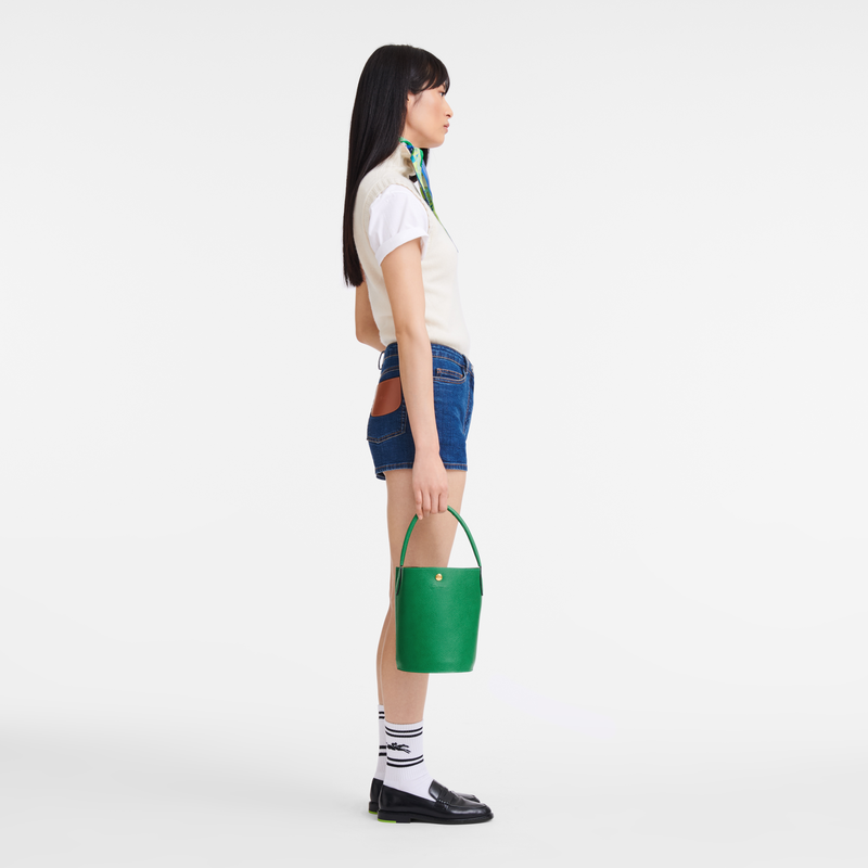 Longchamp Épure Bolso Saco S Cuero - Verde