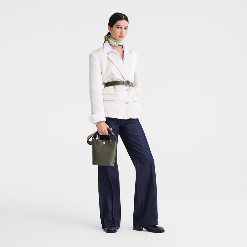 Longchamp Épure Bolso Shopper XS Cuero - Caqui