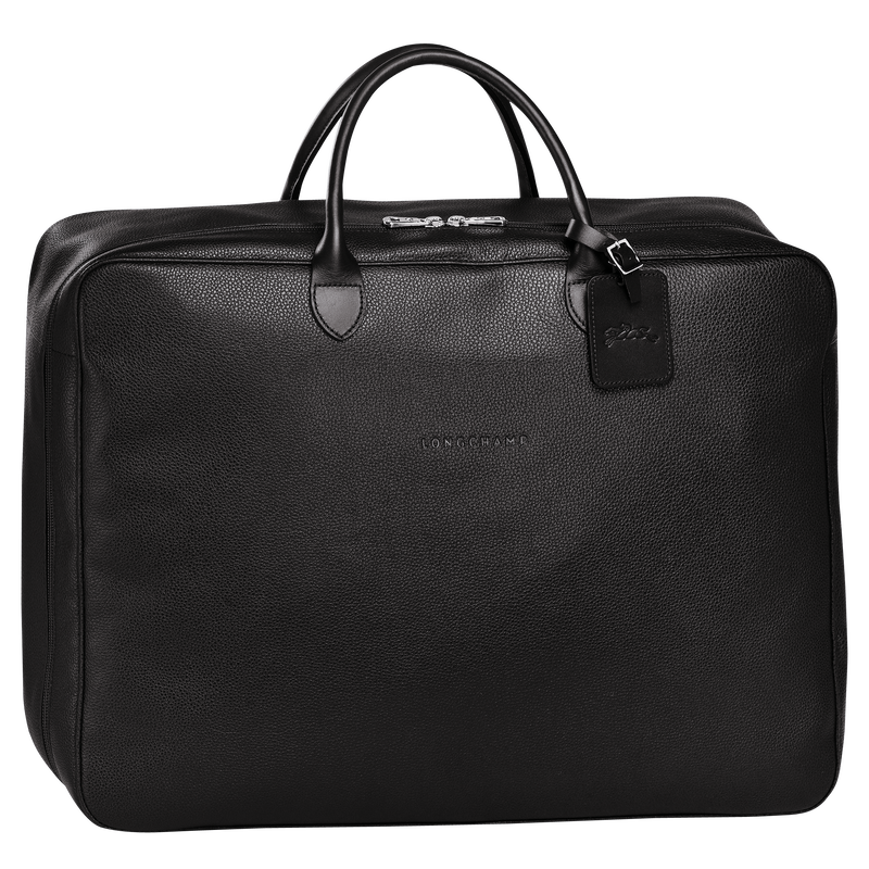 Longchamp Le Foulonné Maleta M Cuero - Negro