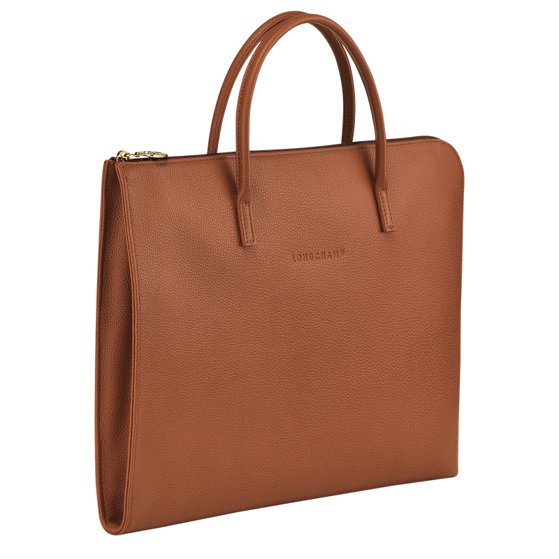 Longchamp Le Foulonné Maletín S Cuero - Caramelo