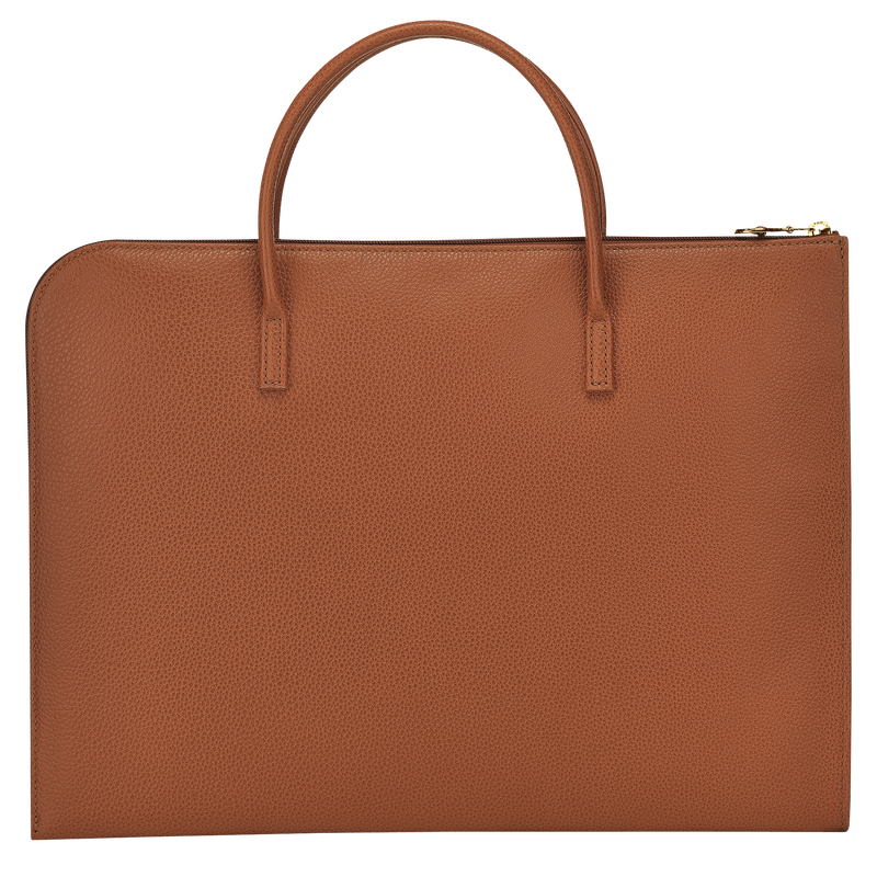 Longchamp Le Foulonné Maletín S Cuero - Caramelo