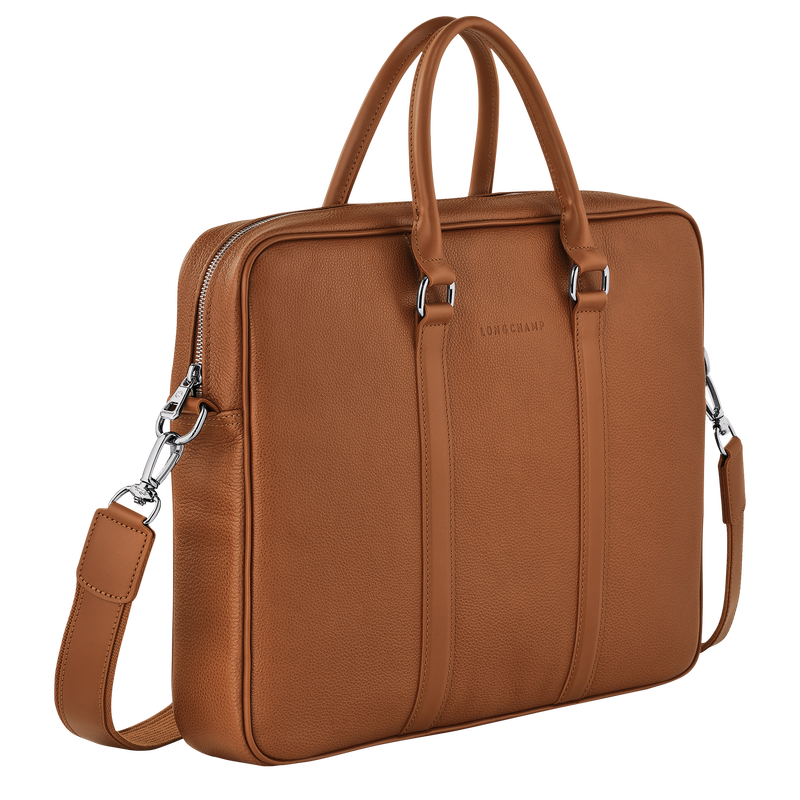 Longchamp Le Foulonné Maletín S Cuero - Caramelo