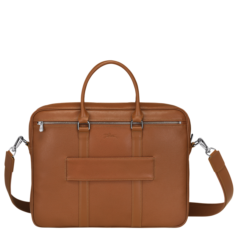 Longchamp Le Foulonné Maletín S Cuero - Caramelo