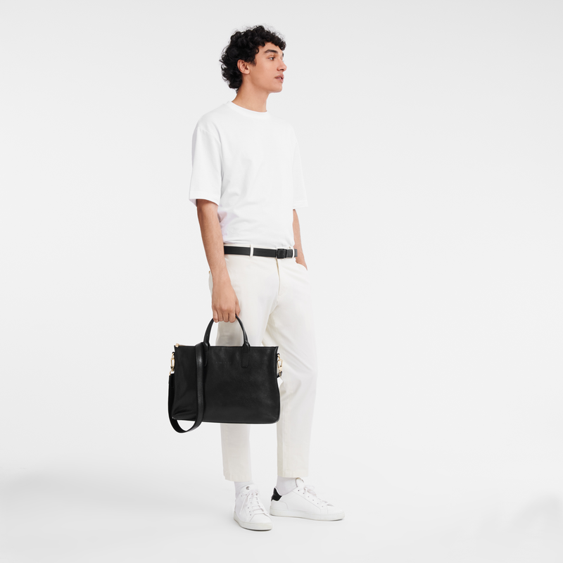 Longchamp Le Foulonné Maletín S Cuero - Negro