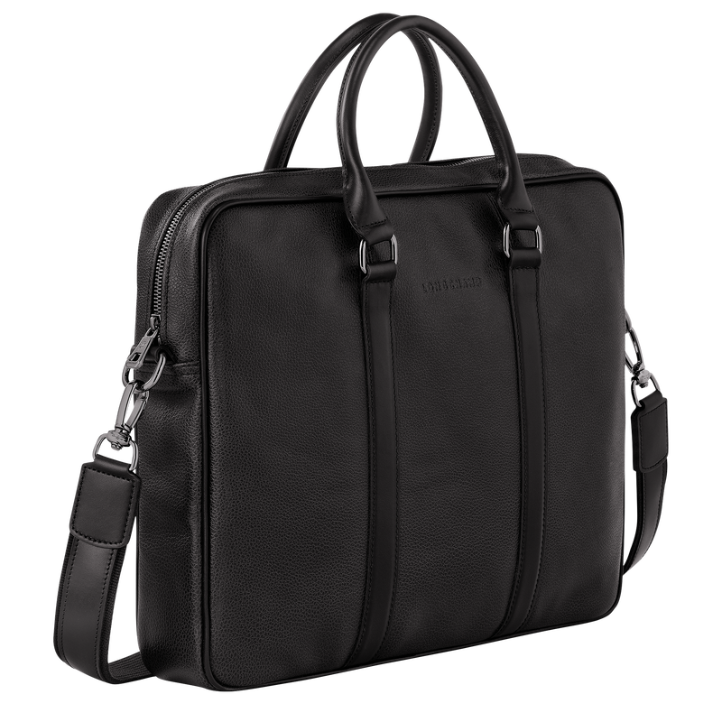 Longchamp Le Foulonné Maletín S Cuero - Negro