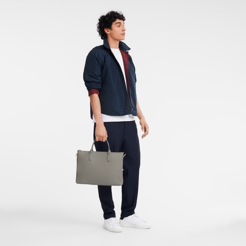 Longchamp Le Foulonné Maletín S Cuero - Tórtola