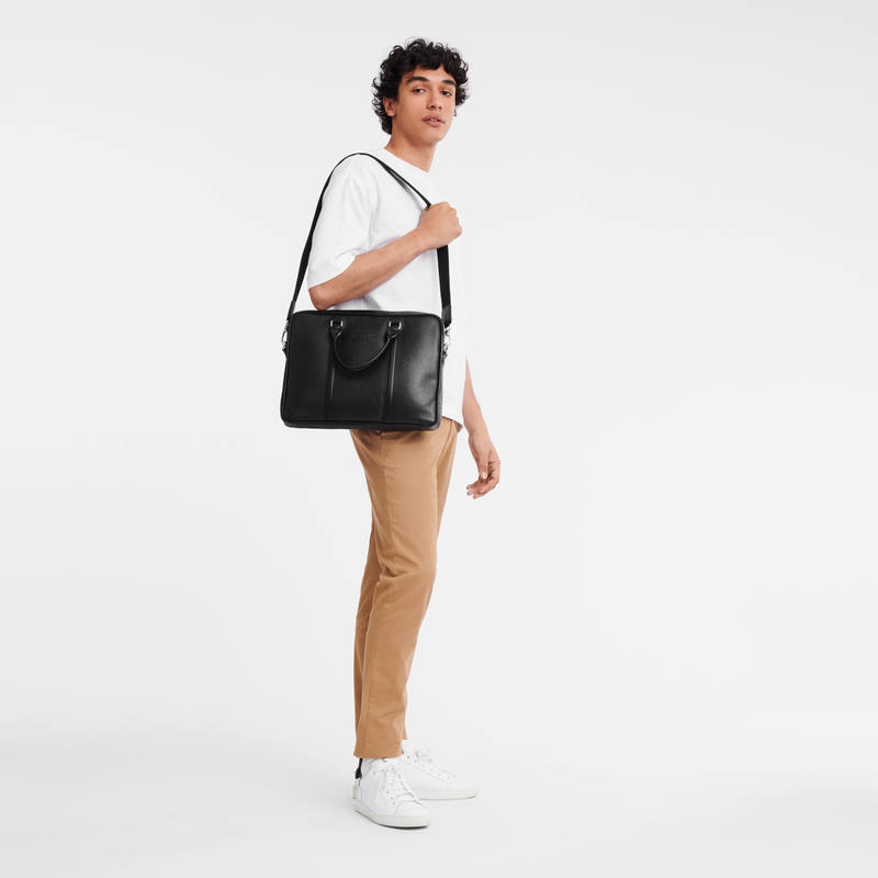 Longchamp Le Foulonné Maletín XS Cuero - Negro