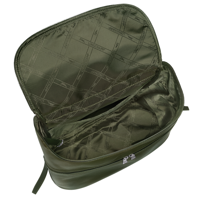 Longchamp Le Foulonné Mochila Cuero - Caqui