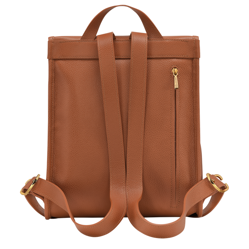 Longchamp Le Foulonné Mochila Cuero - Caramelo