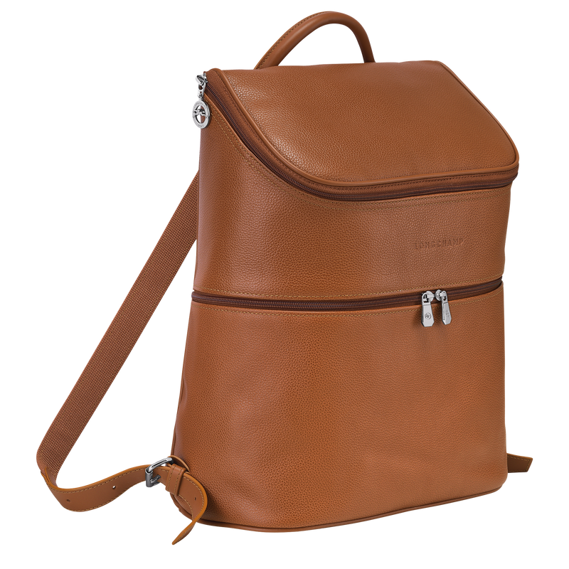 Longchamp Le Foulonné Mochila Cuero - Caramelo