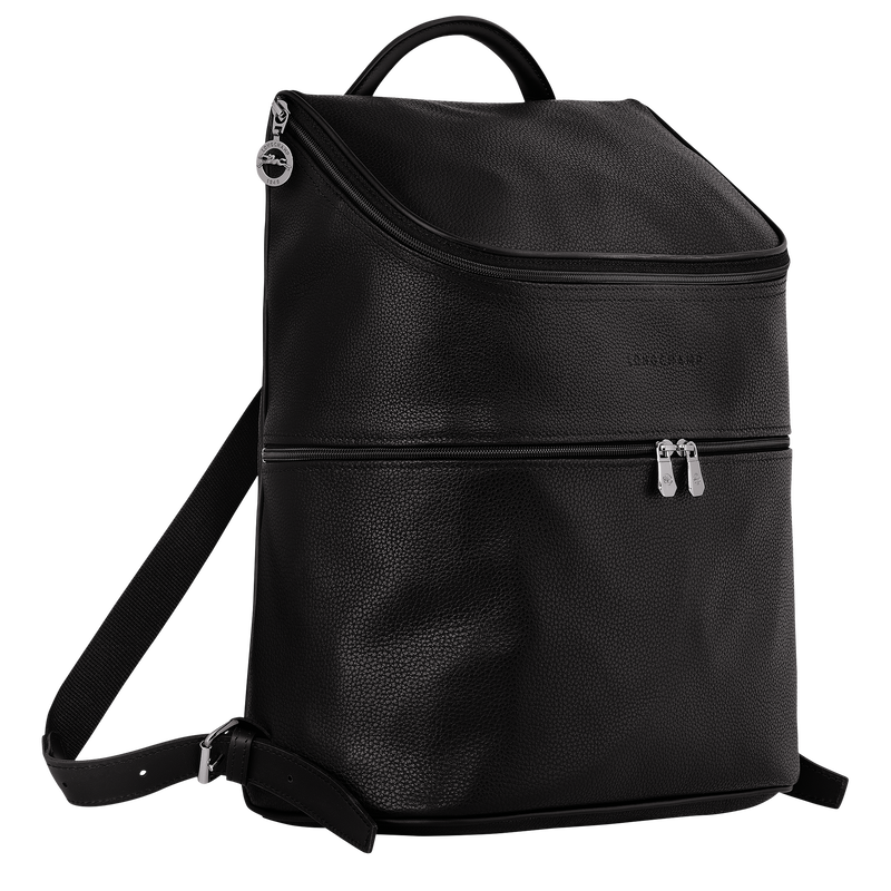 Longchamp Le Foulonné Mochila Cuero - Negro