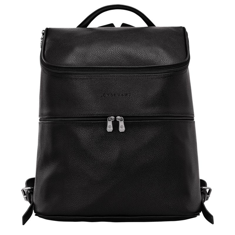 Longchamp Le Foulonné Mochila Cuero - Negro