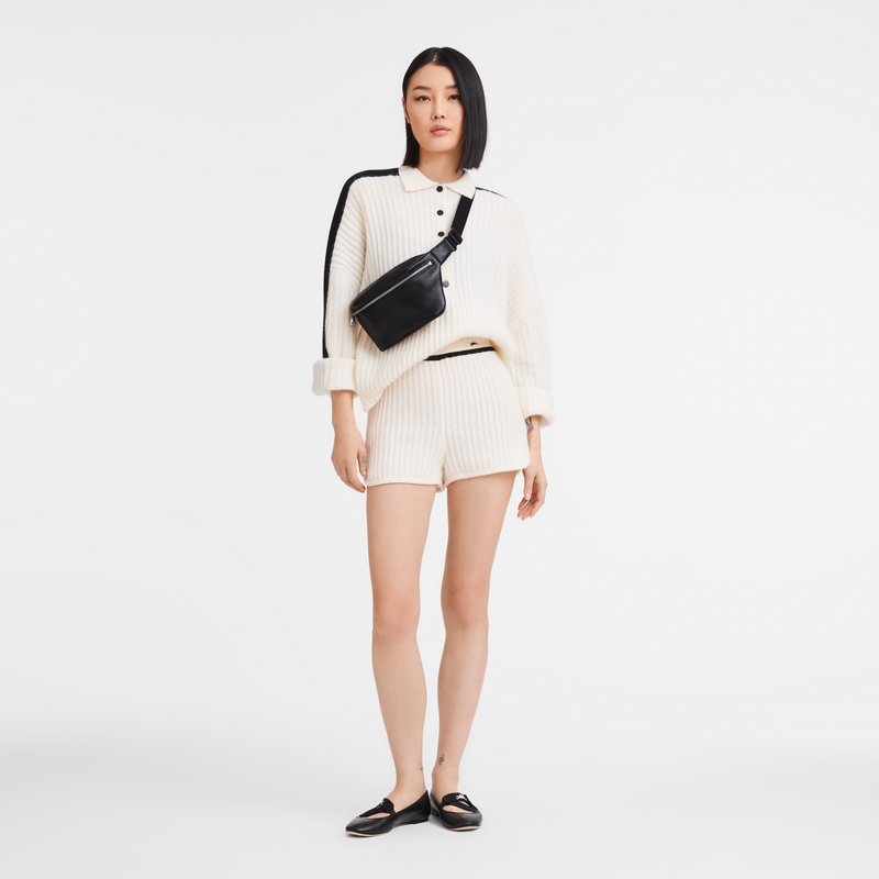 Longchamp Le Foulonné Riñonera M Cuero - Negro