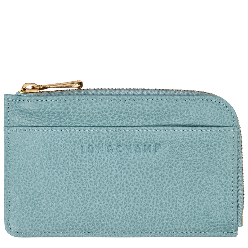 Longchamp Le Foulonné Tarjetero Cuero - Eucalipto