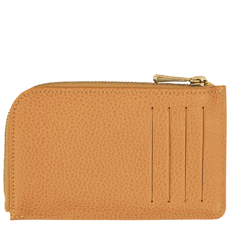 Longchamp Le Foulonné Tarjetero Cuero - Nuez