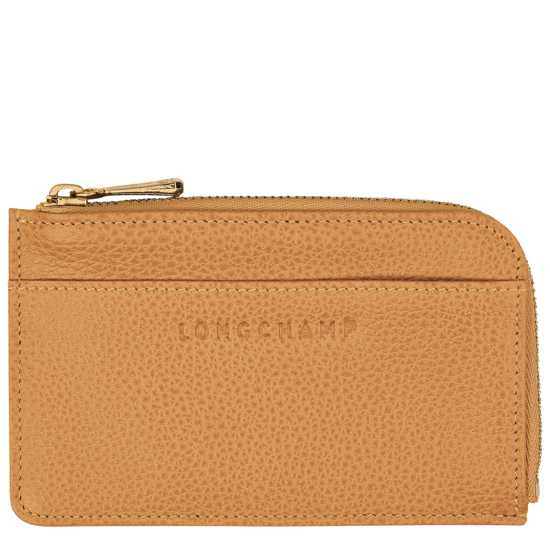 Longchamp Le Foulonné Tarjetero Cuero - Nuez