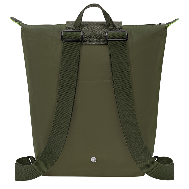 Longchamp Le Pliage Green Mochila M Tela - Bosque