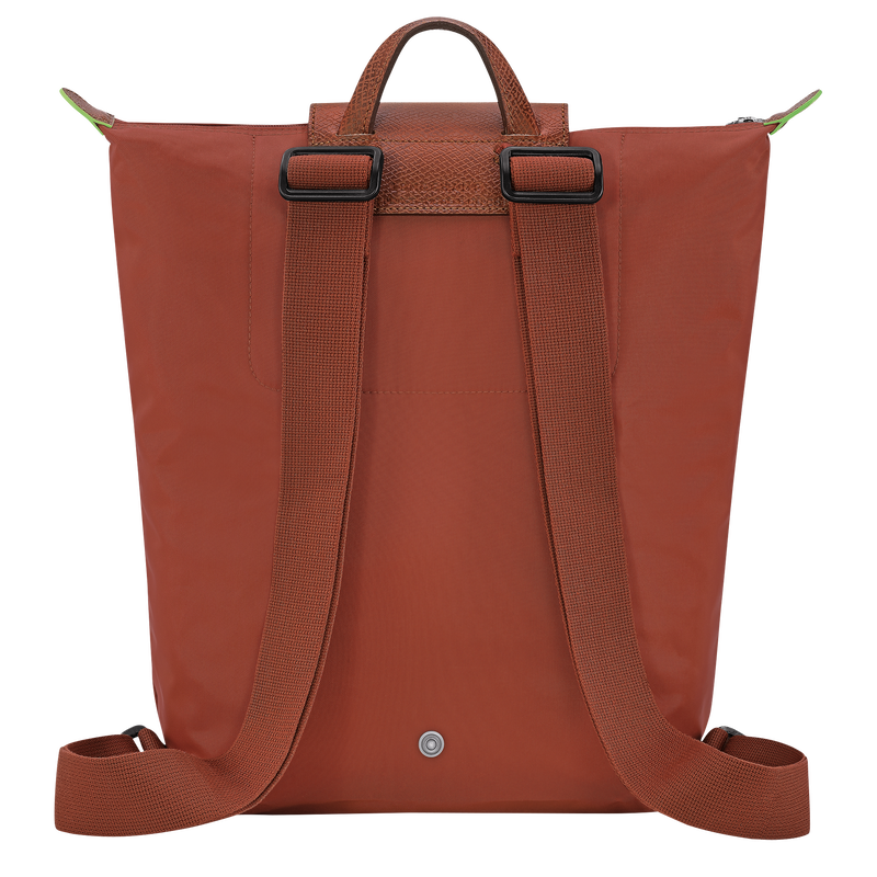 Longchamp Le Pliage Green Mochila M Tela - Castaño