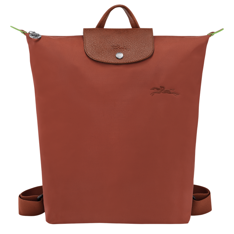 Longchamp Le Pliage Green Mochila M Tela - Castaño