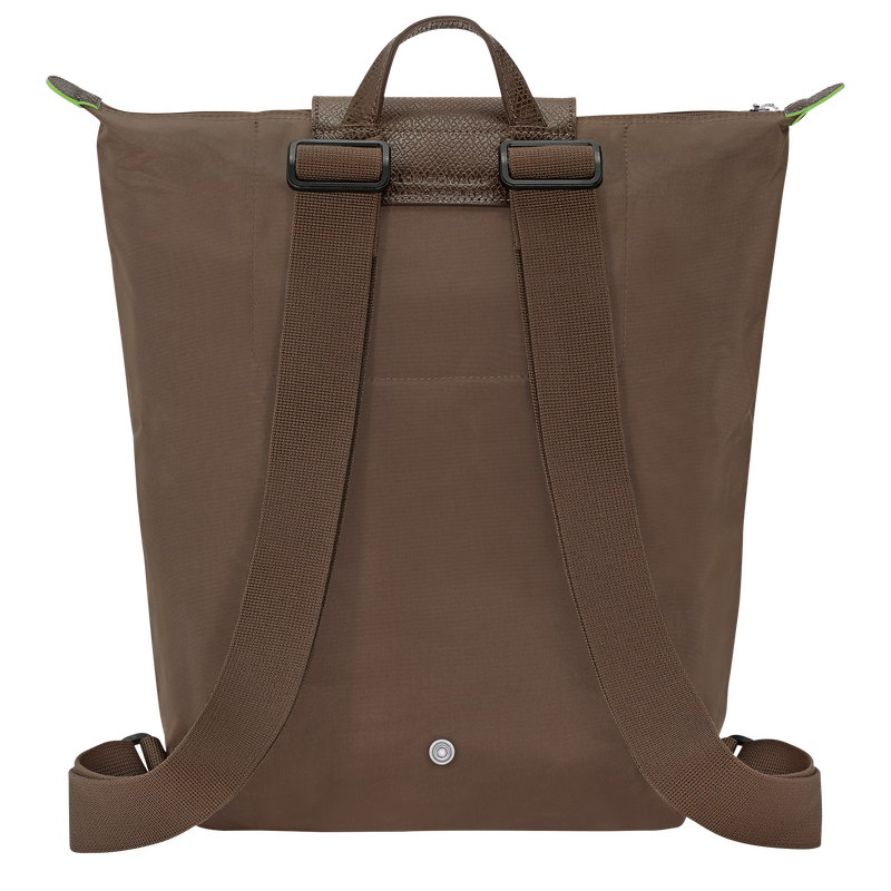 Longchamp Le Pliage Green Mochila M Tela - Tierra