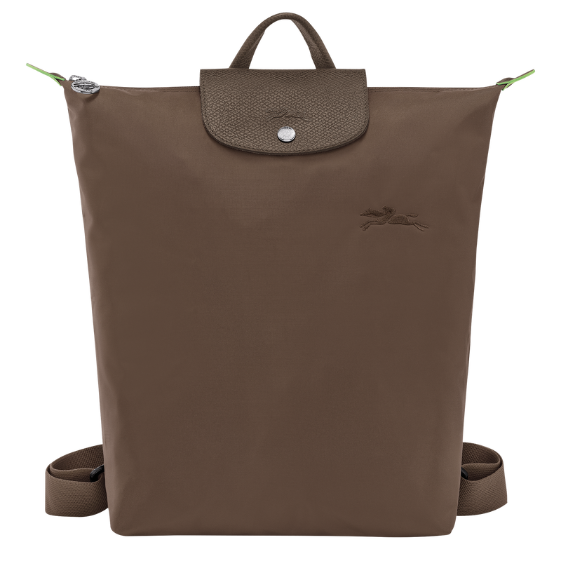 Longchamp Le Pliage Green Mochila M Tela - Tierra